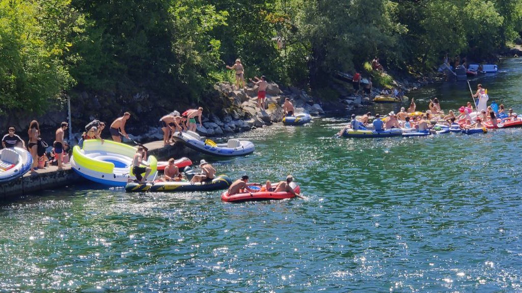 Image of Summer Fun on River in Zurich