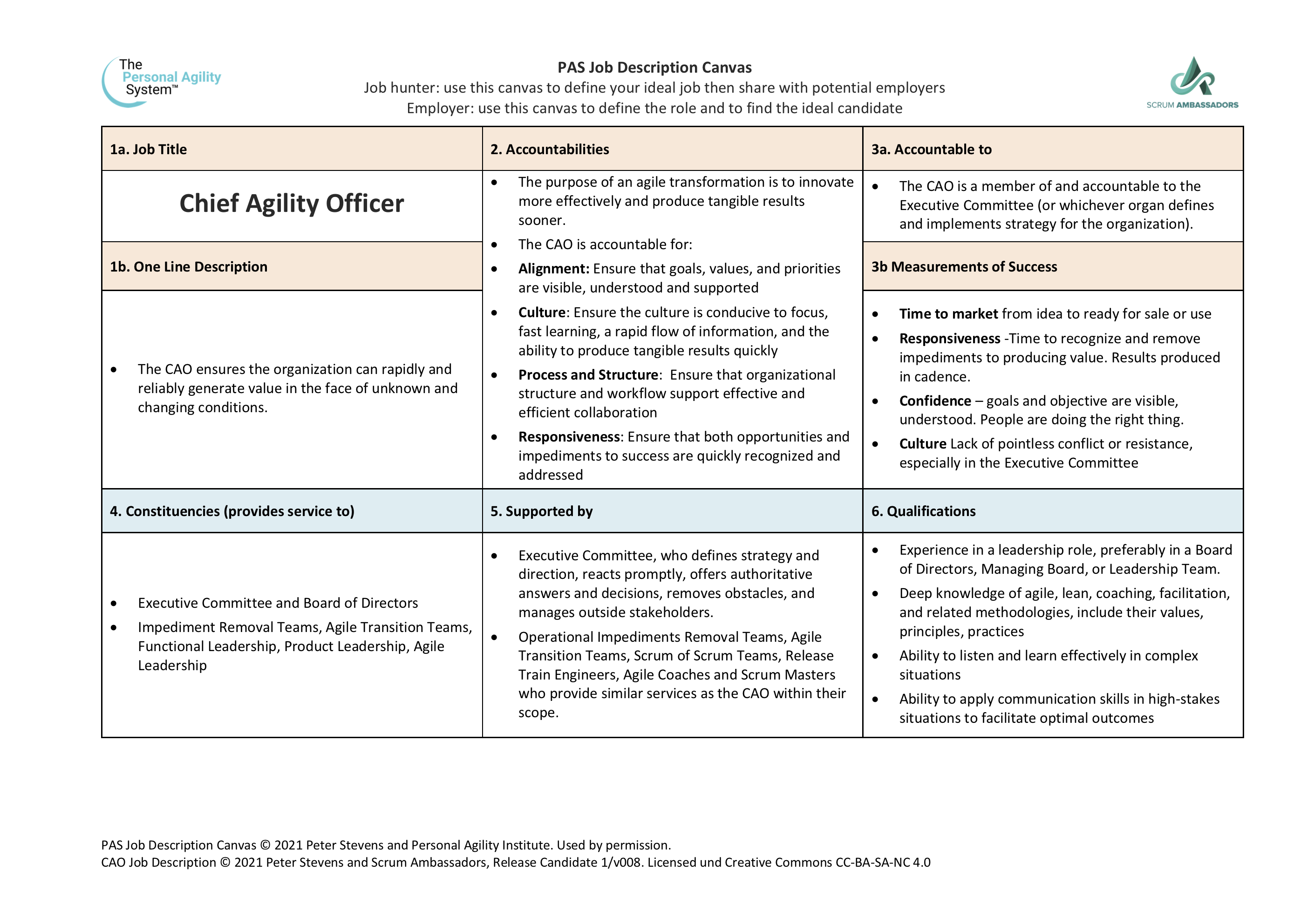 CAO Job Descritption (Page 1)