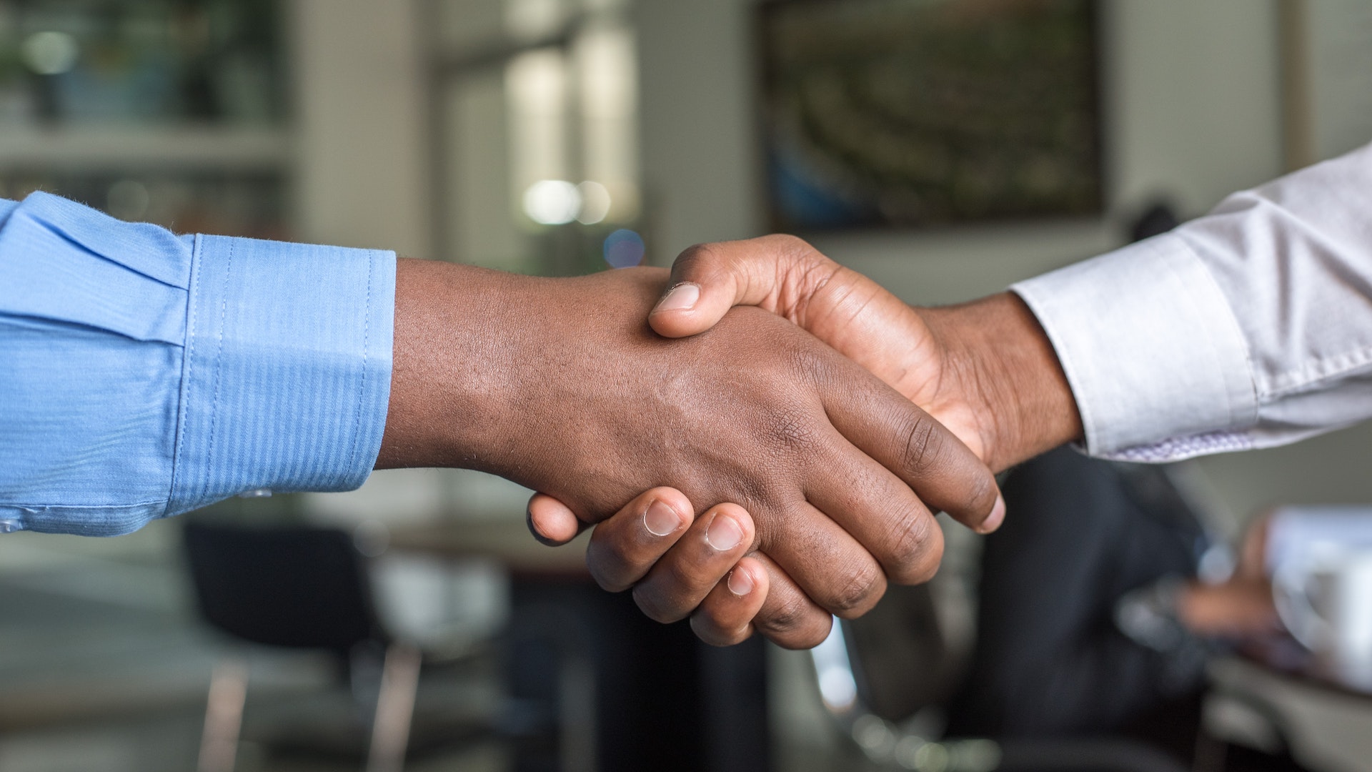 Image of a business handshake