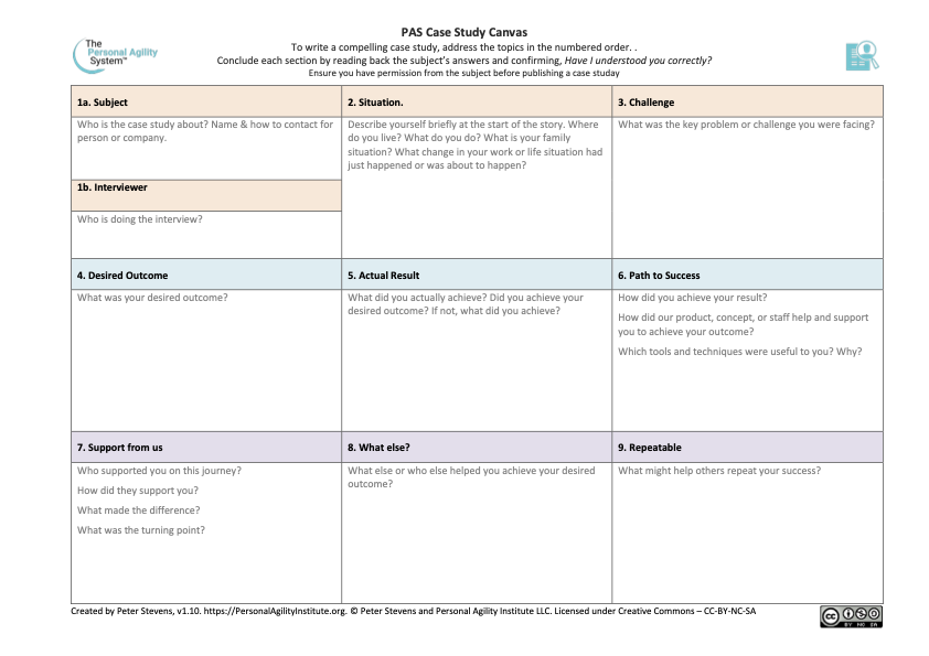 PAS Case Study Canvas