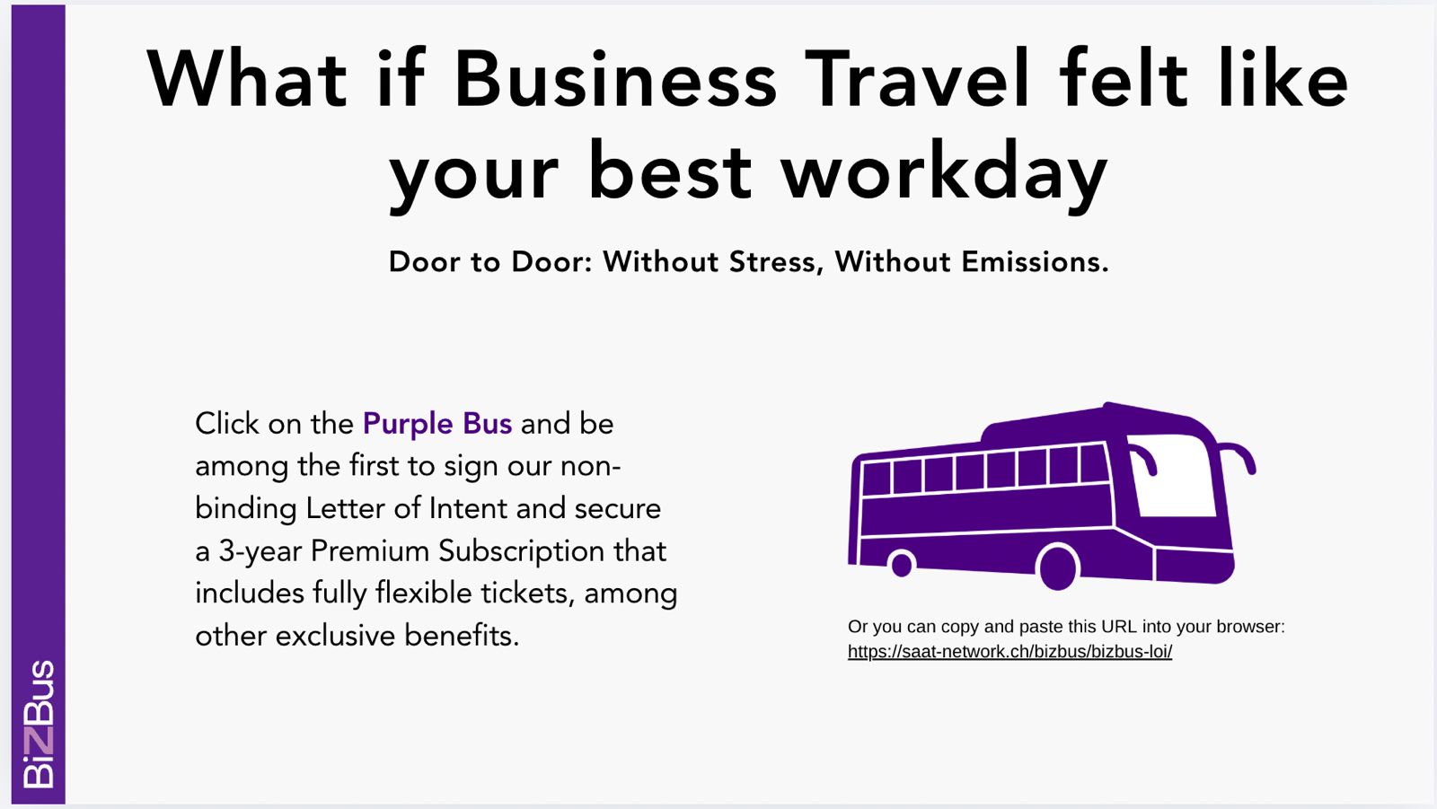 Invitation to Enter an Letter of Interest and secure 3-year Premium Club Access.